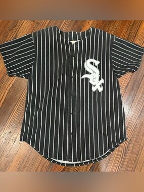 vintage 90s Howe Chicago White Sox MLB pinstripe jersey Charlie Maxwell 35 SzL